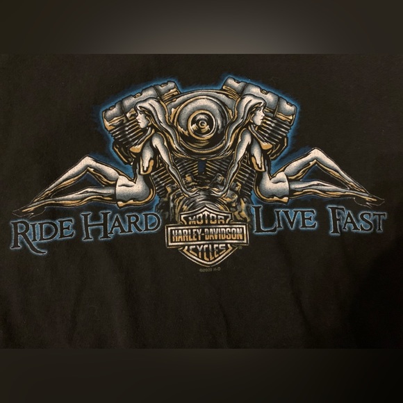 Harley-Davidson 2005 “Live Hard Live Fast” Littleton” tee - Picture 3 of 6